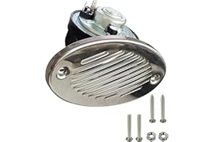 SUONE 5190512 12V Boat Horn 316 Stainless Steel Concealed Flush Mounting Marine Boat Horn With Stainless Steel Mounting Screws Sound up to 125dB