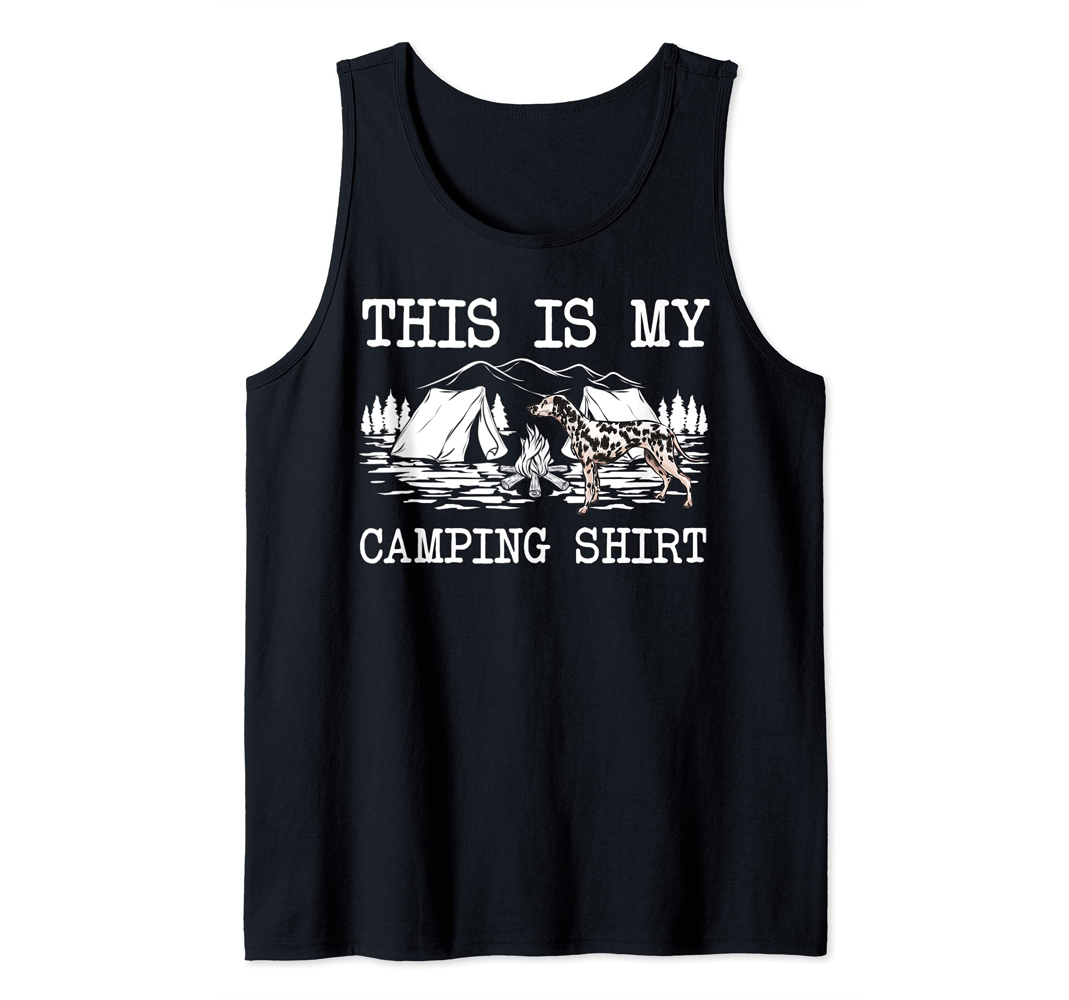 Campfire Dalmatian Dog This Is My Camping Tank Top