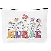 LSVGSAK Nurse Makeup Bag Nurse Gifts for Women Nursing Cosmetic Toiletry Bag with Zipper for Nursing Student Thank You Nurses Day Birthday Christmas Graduation RN Cosmetic Bags Accessories Essentials