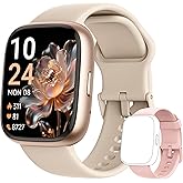 Smart Watch 2026 Upgrade for Women Men Android & iPhone [2 Bands, 44mm case, 1.83''], Alexa Built-in, Make/Answer Call, HR SpO2 Sleep Stress Monitor Fitness Tracker, IP68 Waterproof Step Counter Watch