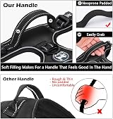 PoyPet No Pull Dog Harness Reflective Front Chest Clip Adjustable Small Black view 4