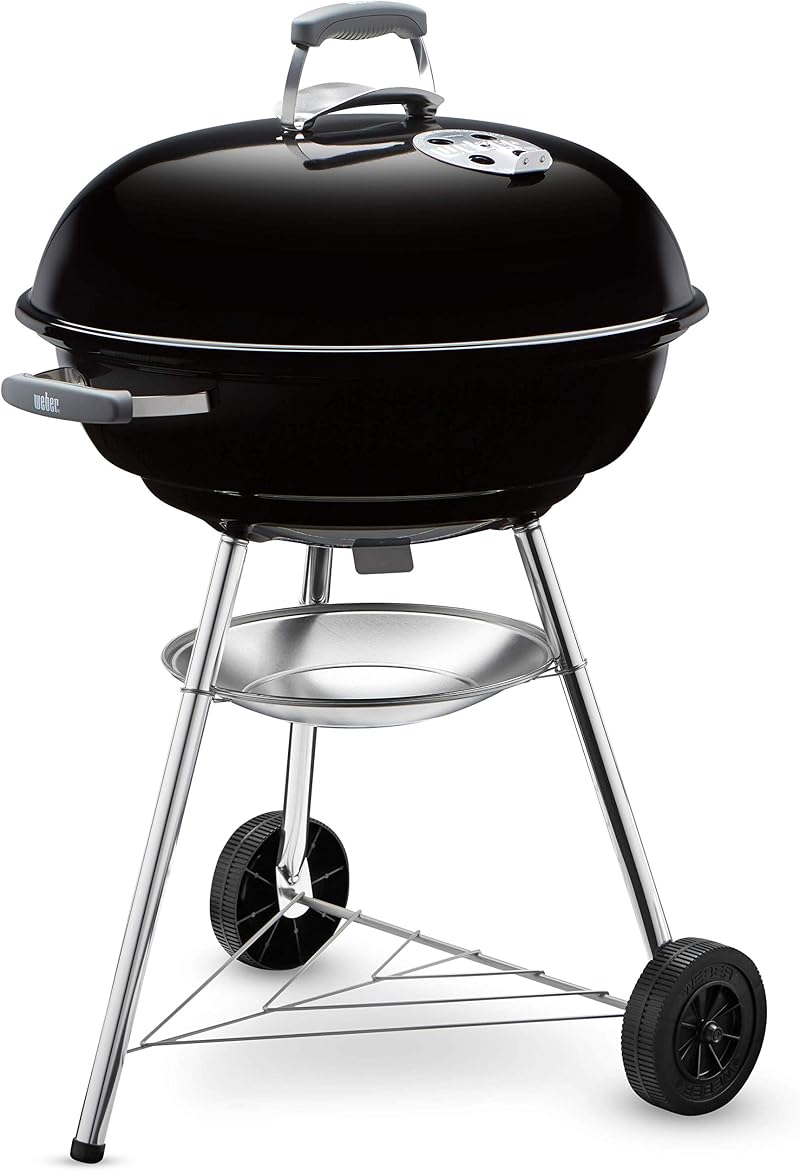 Weber Compact Kettle Charcoal Barbecue 57 cm with Wheels Black/Silver