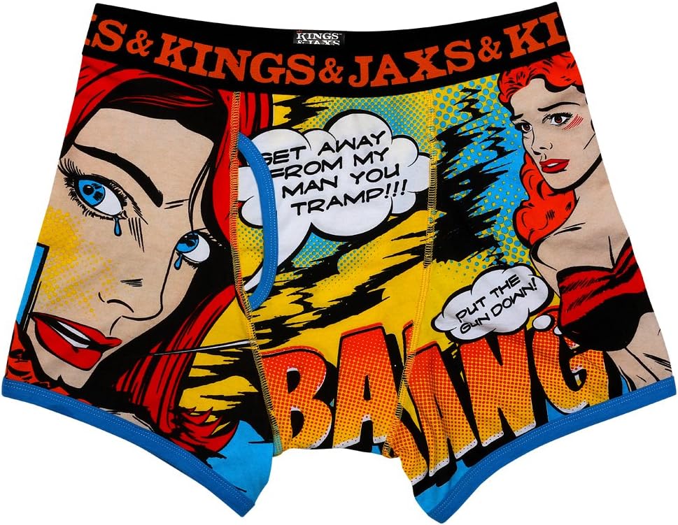 Kings and Jaxs Men's Tramp Boxer Briefs (Multicolor, Medium)