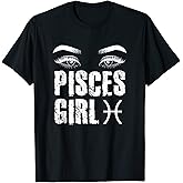 Pisces Girl Astrology Woman Eyes Face Zodiac Sign T-Shirt