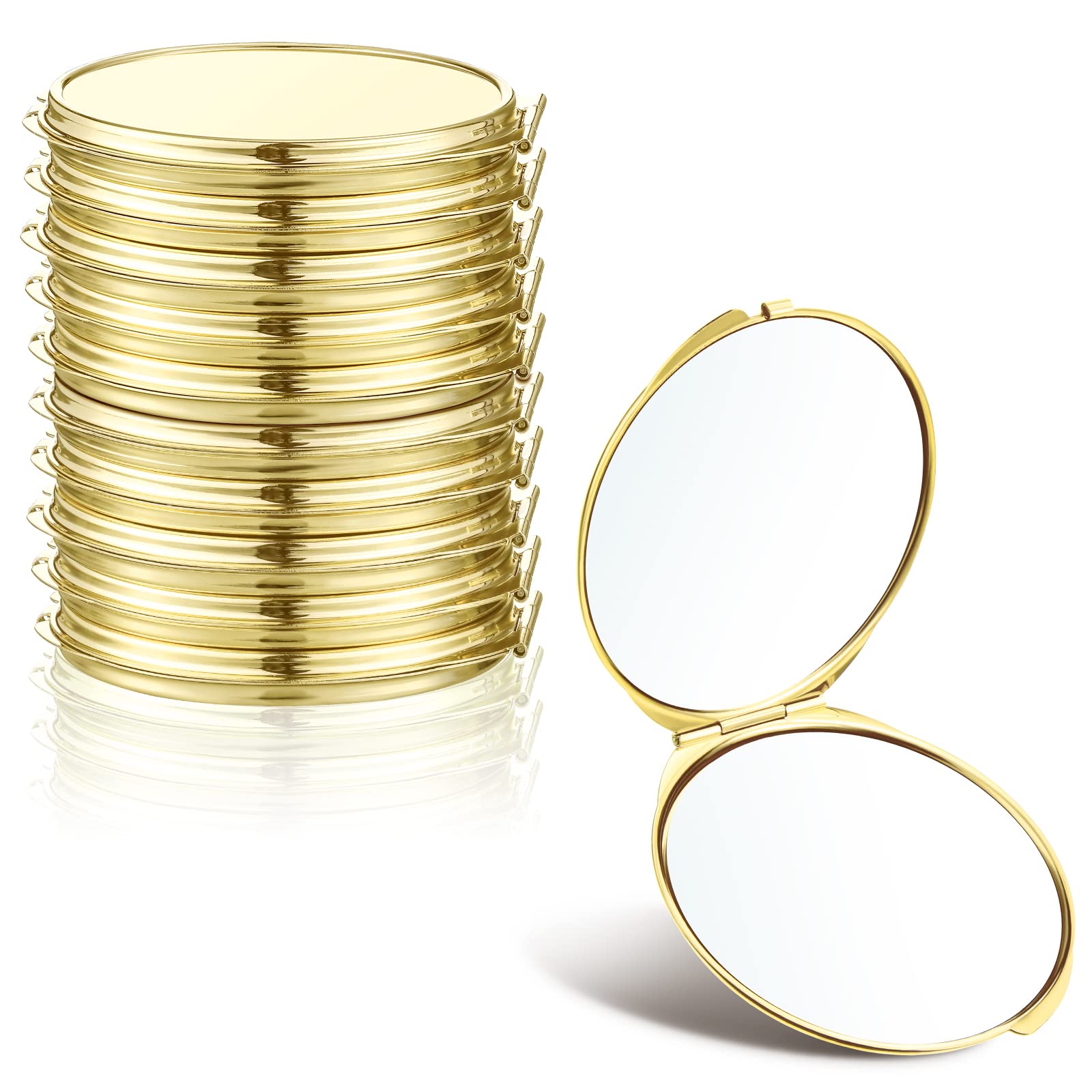 Photo 1 of Yalikop 8 Pcs Portable Folding Compact Mirror Bulk with 1X 2X Magnification Double Sided Mini Travel Makeup Mirror for Women Bridesmaid Gifts(Gold)