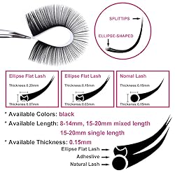 Eyelash Extension C Curl 0.15 Flat Lash Extensions