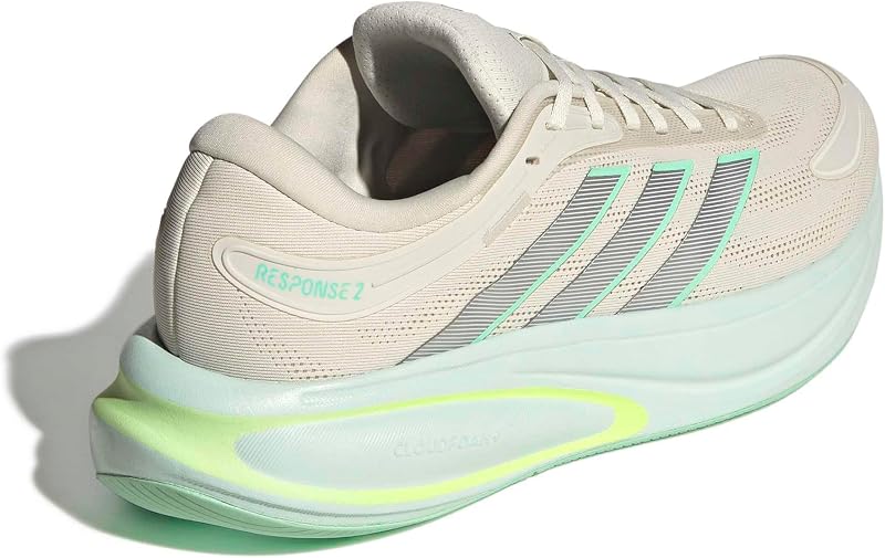 Herren Response 2 Running Shoes, White Tint/Silver met./Pulse Mint, 44 EU