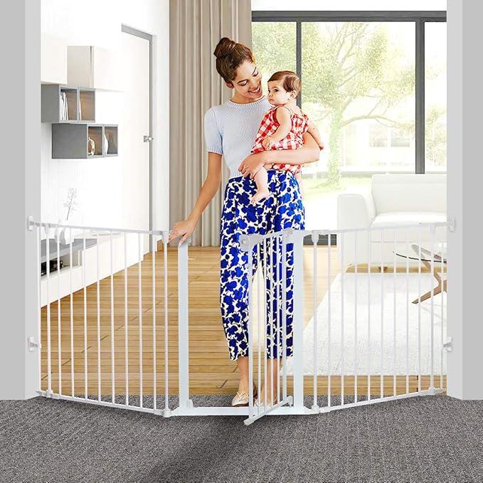 8 foot baby gate with door