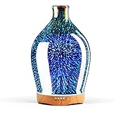 Porseme 280ml Essential Oil Diffuser 3D Glass Aromatherapy Ultrasonic Humidifier - Auto Shut-Off, Timer Setting, BPA Free for Home Hotel Yoga Leisure SPA Gift