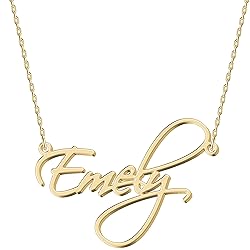 UMAGICBOX Personalized Serenity Name Necklace 18K
