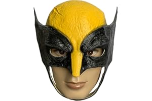 ZMJ Wolverine Helmet for Kids Latex Mask Cosplay Masquerade Party Halloween Costume Props Yellow