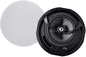 Monoprice Alpha in Ceiling Speakers 8 Inch Carbon Fiber 2-Way (Pair) - 113683