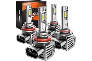 SEALIGHT S7S 𝐇𝟏𝟏/𝐇𝟖/𝐇𝟗 9005/HB3 Light, 120000LM Brightest Bulbs, 6500K White, Easy Installation,10 Years Lifespan, Plug-N-Play, 4 Pack