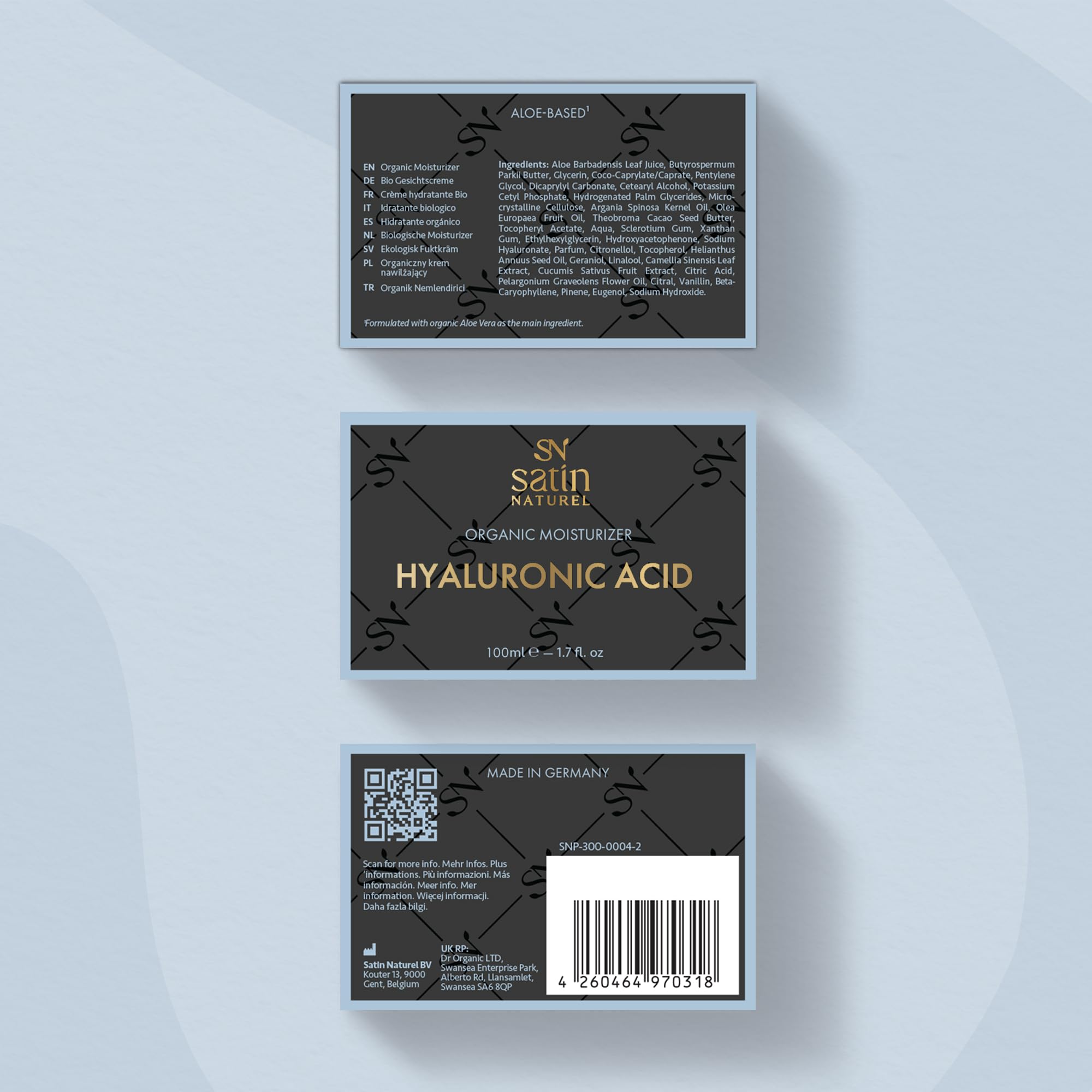 Satin Naturel Feuchtigkeitscreme 100 ml – Bio Aloe Vera & Hyaluron – Hautcreme Für Gesicht – Mit Jojoba, Mandelöl, Avocadoöl & Arganöl – Vegan & Naturkosmetik – Für Trockene & Empfindliche Haut 2