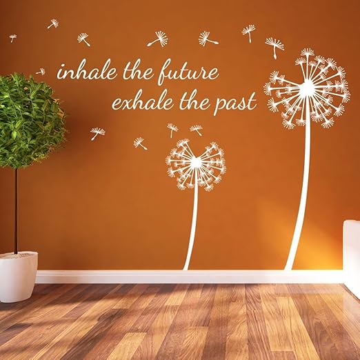 Diente De Leon Floral Nuevo Respirar El Futuro De Vinilo Pegatinas