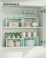 SONGMICS Spice Rack Set 2 Cupboard Shelf Organisers Expandable Kitchen view 2