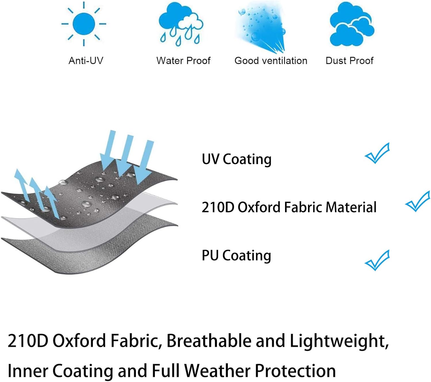 J&C Patio Umbrella Cover Waterproof, Windproof and UV Resistant Outdoor or Indoor for 9-13ft Cantilever Covers : Garden & Outdoor