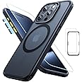 ESR for iPhone 15 Pro Case Set, Translucent Matte Case with Screen Protector, Compatible with MagSafe, Military-Grade Protection, Classic Series, Frosted Black