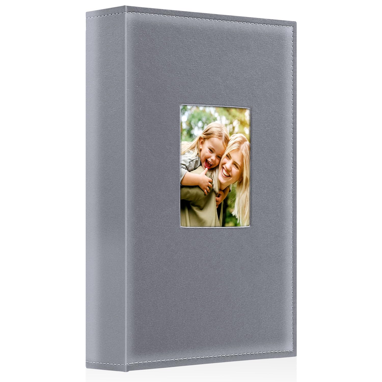 Ywlake Photo Album 10 x 15 300 cm Leather Slip-in Album for Landscape Photos Pictures Grey