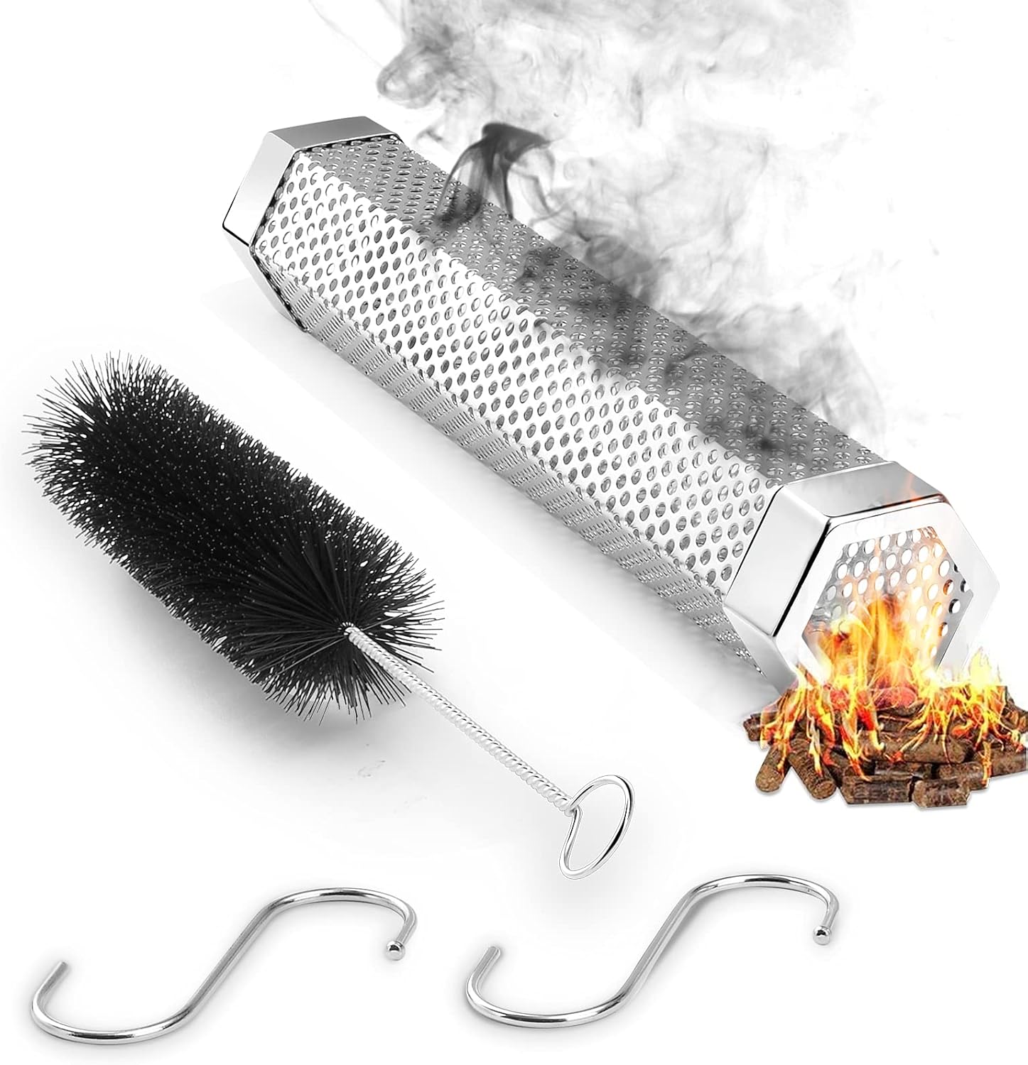 12 inch Smoke Tube Cheese Smoking Tube for Pellet Grill, 304 Stainless