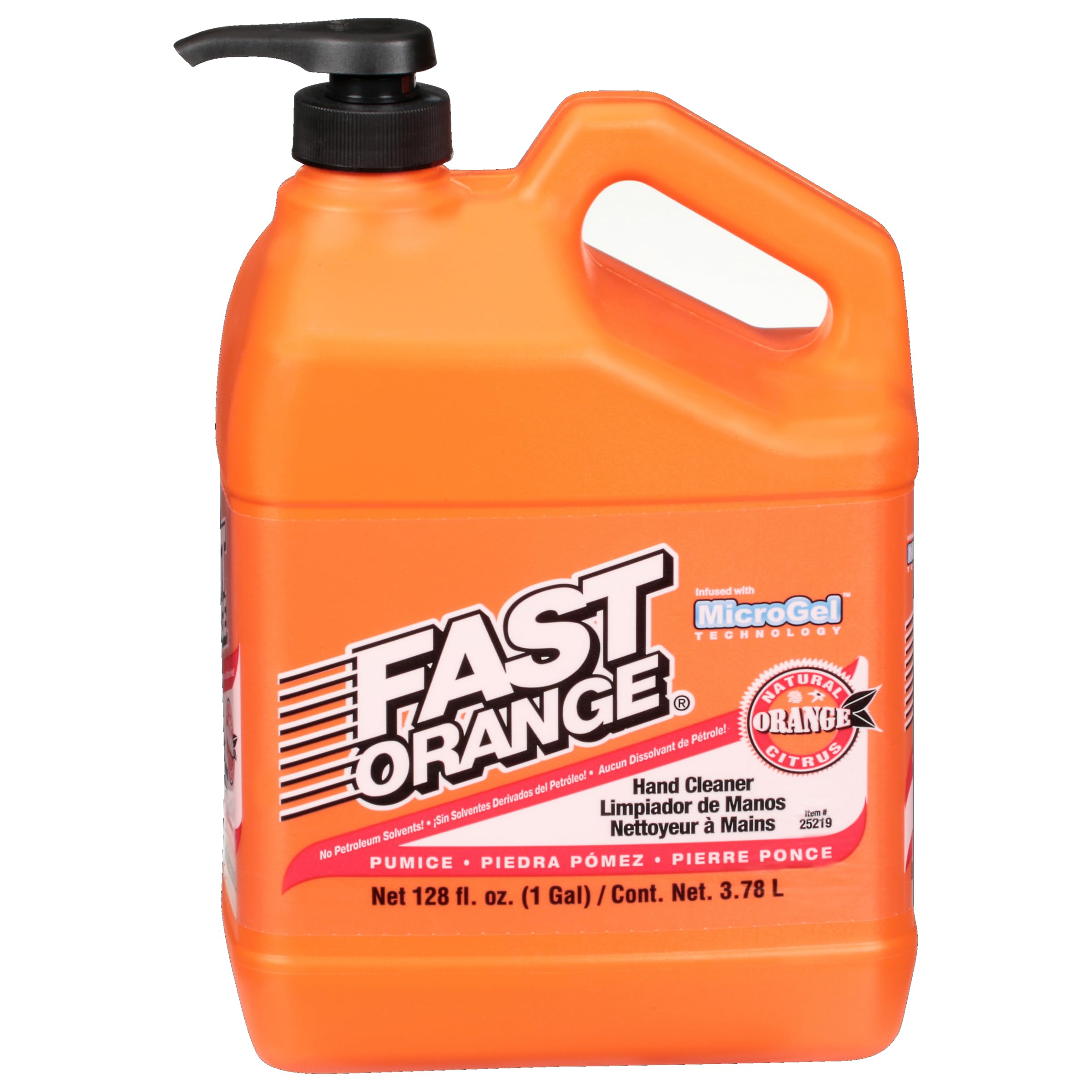 Photo 1 of Fast Orange 25219 Pumice Lotion, Heavy Duty Hand Cleaner, Natural Citrus Scent, Waterless Cleaner For Mechanics, Strong Grease Fighter, 1 Gallon