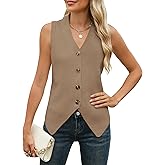 Rapbin Womens Sweater Vest Button Down Sleeveless V Neck Tank Tops 2024 Fashion Trendy
