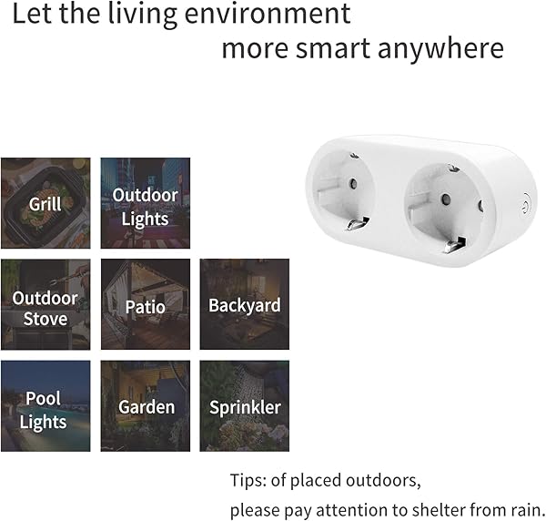 Oluote Enchufe inteligente Wifi Mini Smart Outlets Compatibles con Alexa y Google Assistant Control de Voz Control Remoto y Temporizador Soporte para AndroidIOS Enchufe 2 en 1