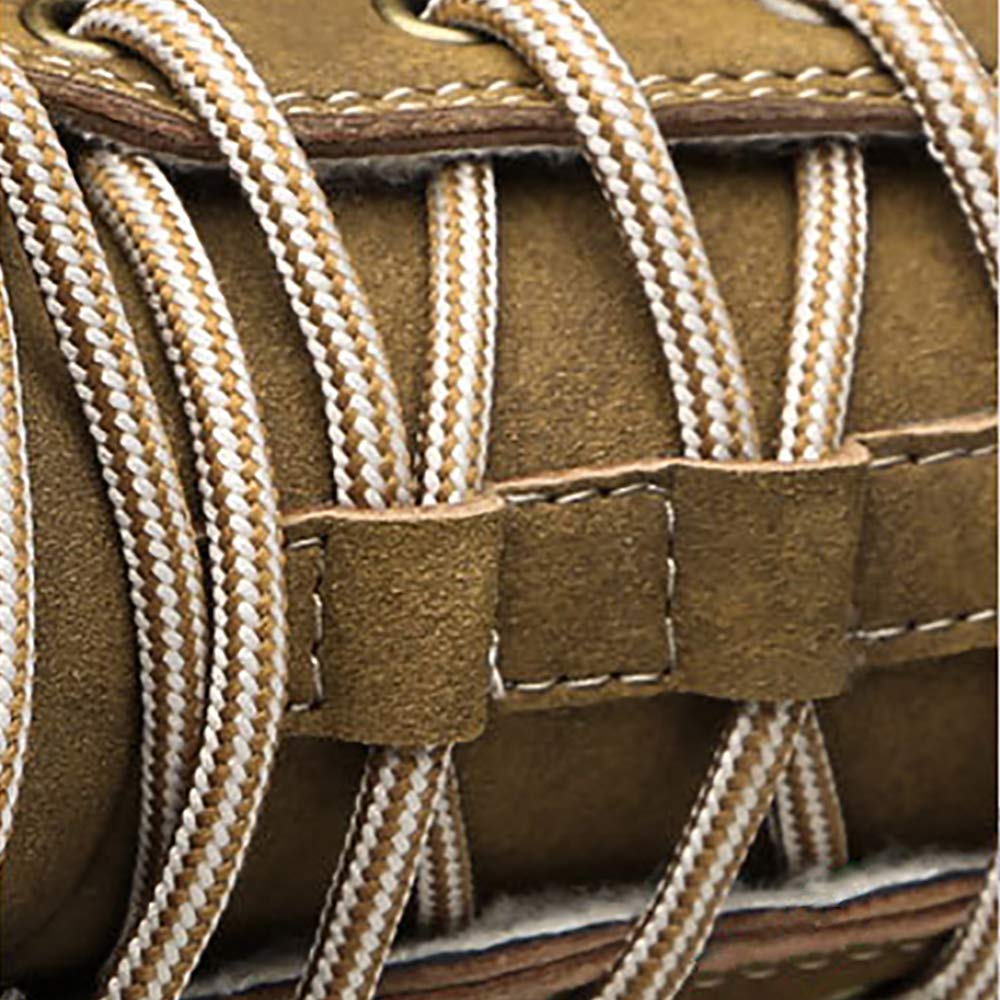 Smapavic Mens Hiking Boots Leather Work Shoes Winter Outdoor Waterproof Snow Shoes