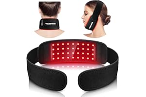 VICONOR Red Light Therapy Belt for Neck, Near Infrared Light Therapy Belt Wearable Infrared Neck Wrap with Timer Infrared Belt for Chin Firming and Pain Relief Body Neck Hand Wrist Legs Gift for Women Men