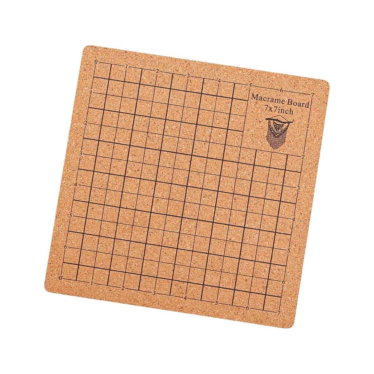 Tiardey Macrame Project Board 7x7in Double Side Macrame Project Board with Grids Portable Braiding Board with Instructions for Braiding Bracelet Project Knotting String