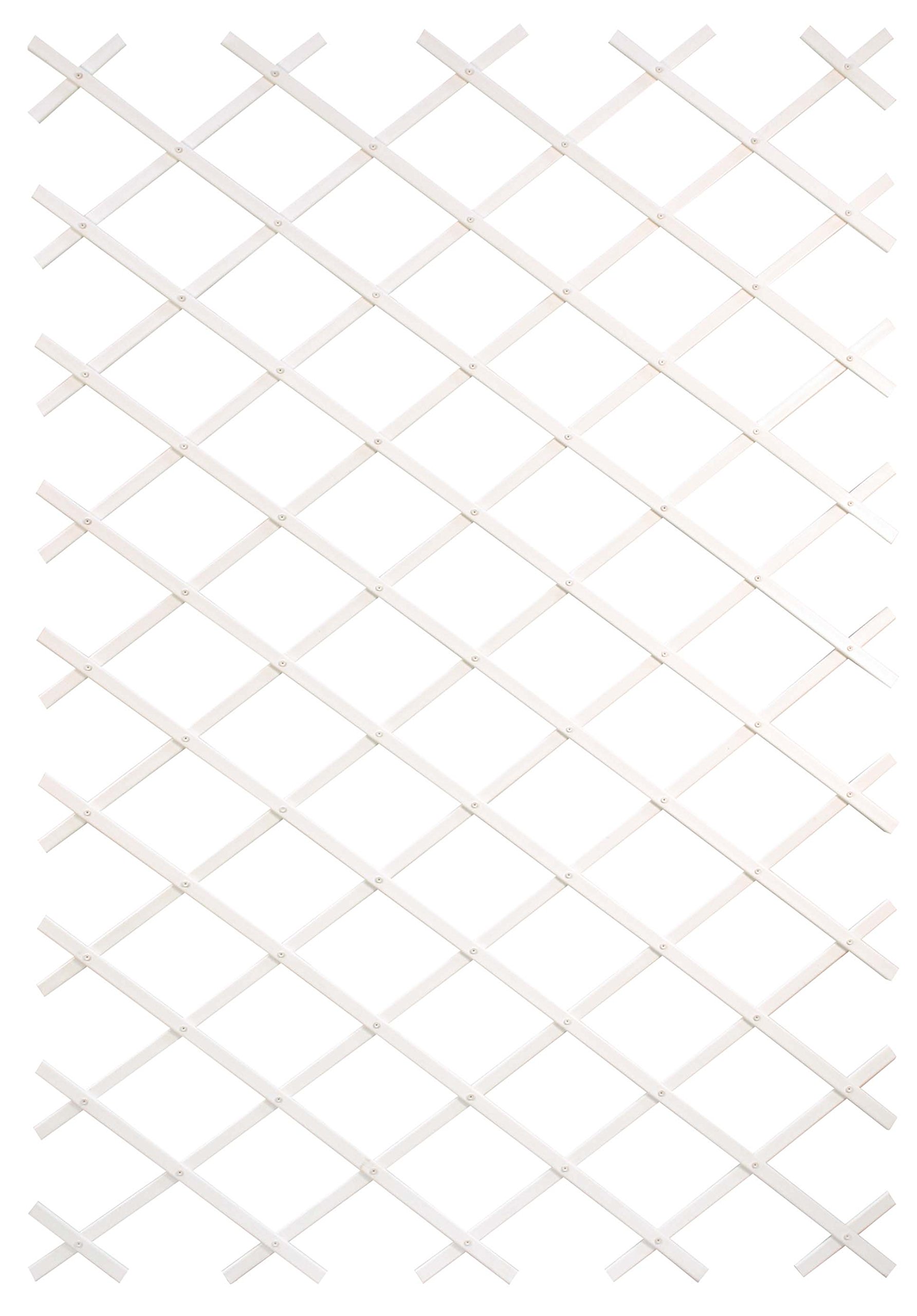 Verdemax 7551 3 x 1 m PVC Extensible Trellis - White