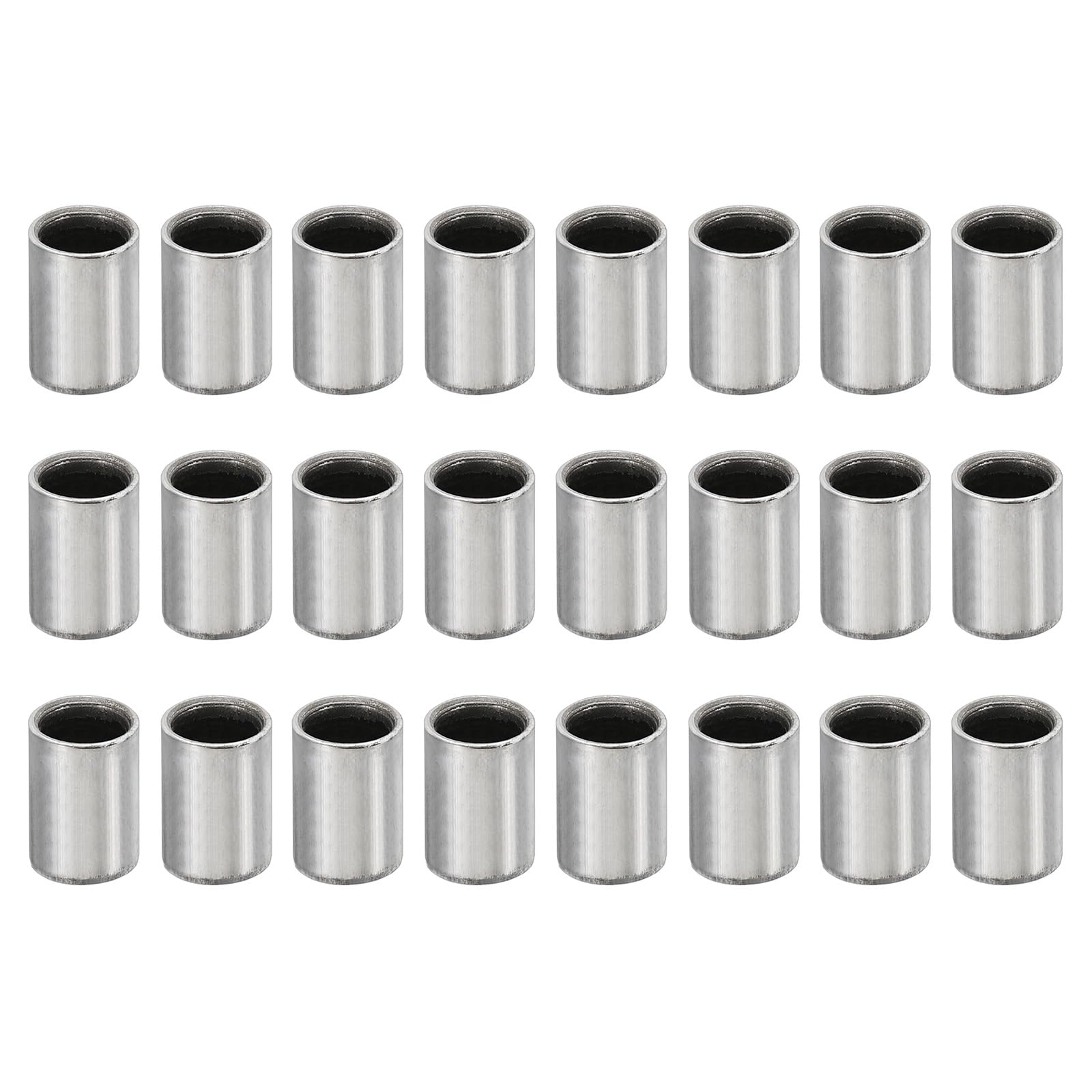 PATIKIL M6 Steel Spacers, 24 Pcs Metal Spacers Steel 6.2mm ID x 10mm OD x 15mm L Carbon Steel Spacer Screw Standoff Round for 1/4in or M6 Screw Bolts