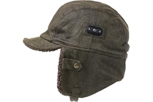 TOP-EX Oversize Waterproof XXL XXXL Mens Pilot Earflap Aviator Winter Faux Leather Hat Hunting Trapper Outdoors