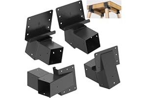 SELEWARE Deer Stand Brackets 4-Pack, Outdoor 4x4 Compound Angle Brackets, Elevator Bracket, Multi-Use Platform Bracket for De