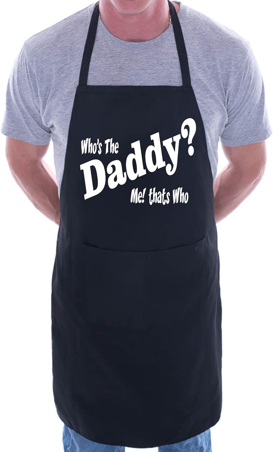 Who's The Daddy New Dad Baby BBQ Cooking Novelty Apron Black Amazon.co