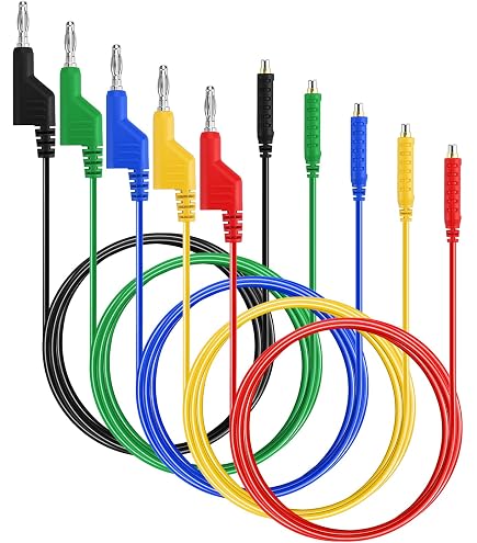 6PCS Magnetic Test Leads Set - Silicone Flexible Jumper Wires 30VAC 5A 3.3ft (1m)