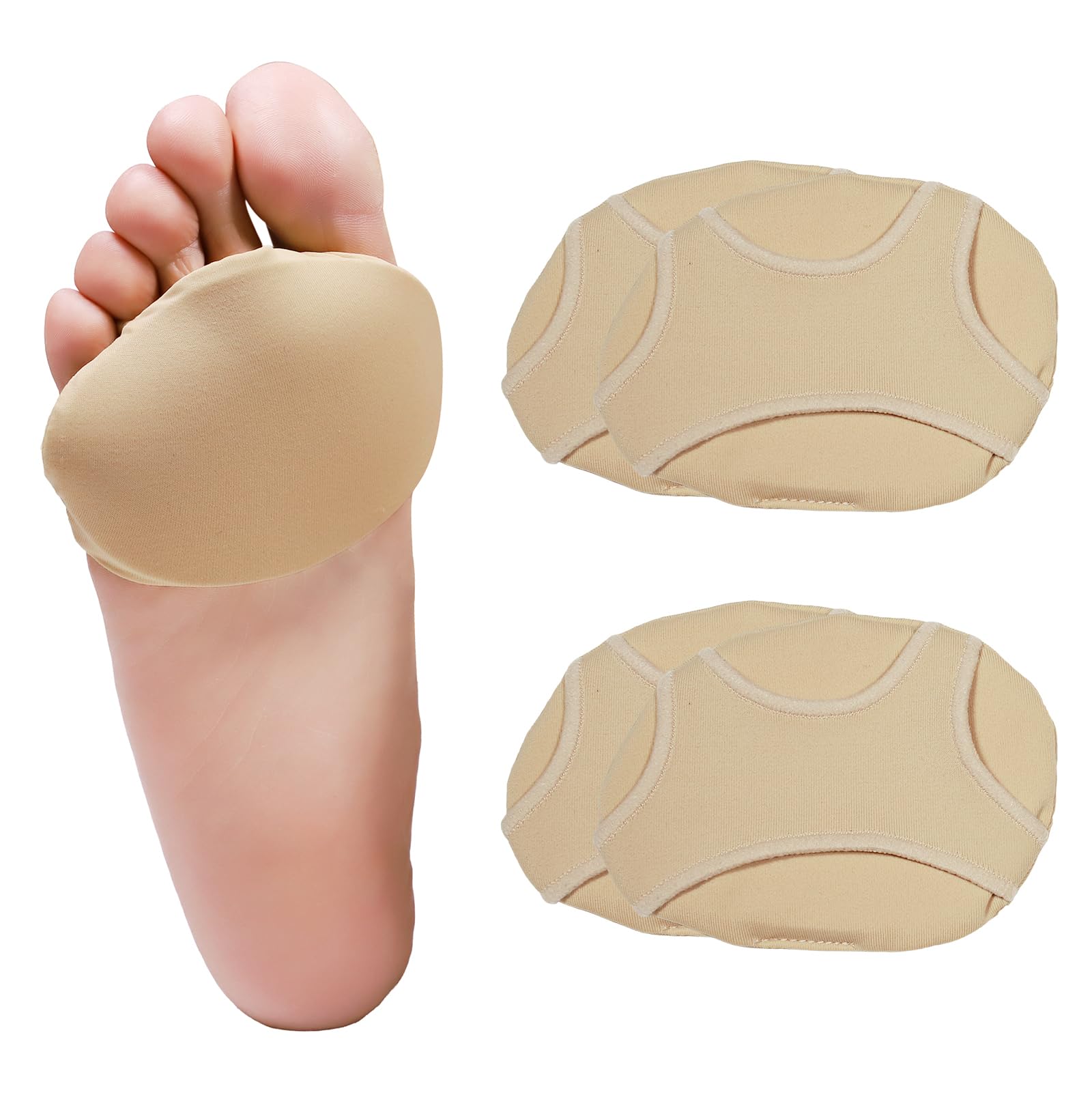 Photo 1 of 2 Pairs Extra Thick and Large Metatarsal Pads, Morton's Neuroma, Arthritis and Sesamoid Pain Relief for Women/Men, Non Slip Ball of Foot Sleeves with Gel for Metatarsalgia, Large W/8-12,M/7.5-10