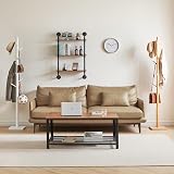 YMYNY Coat Rack Stand with 8 Hooks, 29x29x176 cm, Natural Wood view 5