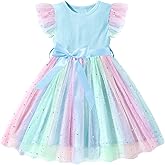 Vogseek Toddler Girls Tulle Dress Ruffle Sleeveless Summer Baby Girl Fashion Tutu Dresses 2-6Y