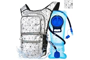 Mothybot Hydration Backpack Pack, Water Backpack 20L Capacities Included 2L Hydration Bladder, Festival Essential - Rave Hydration Pack Hydropack Hydro for Hiking, Running, Biking, Festival Gear