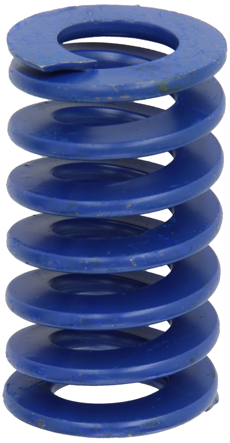 Die Spring, Medium Duty, Closed & Ground Ends, Blue, 1.5" Hole Diameter, 0.75" Rod Diameter, 2.5