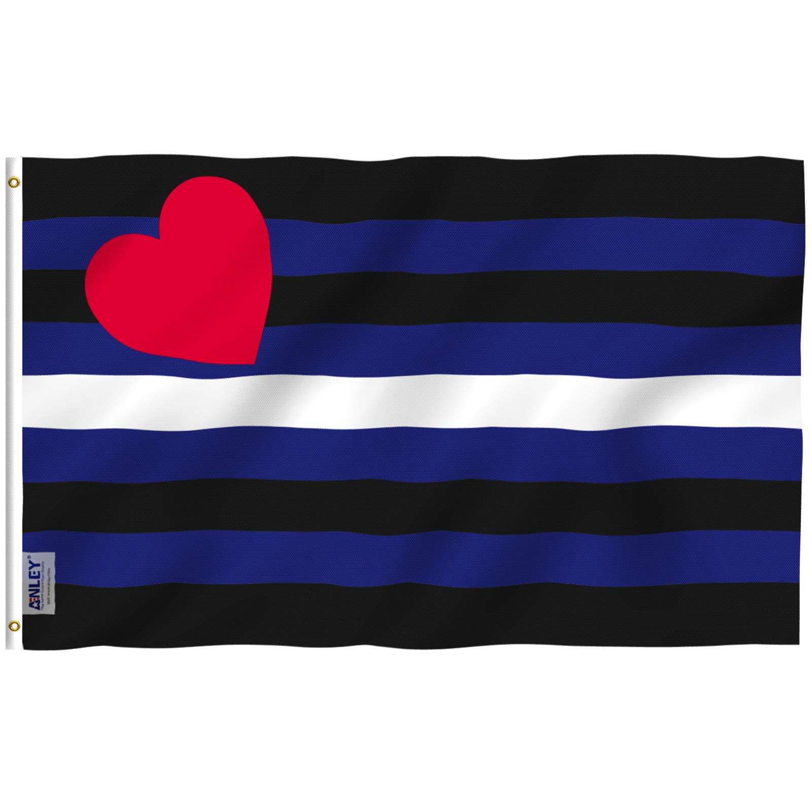Photo 1 of Anley Fly Breeze 3x5 Feet Leather Pride Flag - Vivid Color and Fade Proof - Canvas Header and Double Stitched - Leather Pride Flag with Brass Grommets 3 X 5 Ft