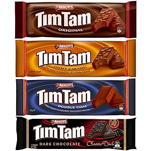 Arnott's Tim Tam Classics (4 Pack) Original, Double Coat, Caramel and Classic Dark