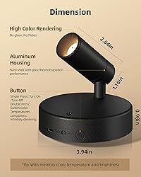 EZVALO Spotlights Indoor with Remote,5500mAh