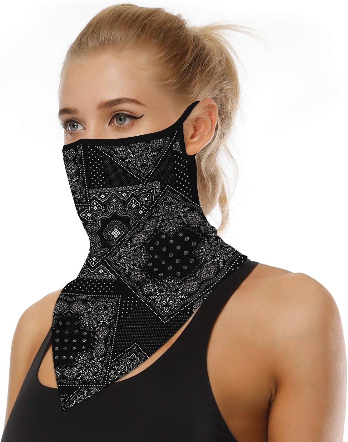 Ear Hangers Face Mask Seamless Bandanas Headband Scarf Neck Gaiter Sun UV Wind Protection Earhook Balaclava