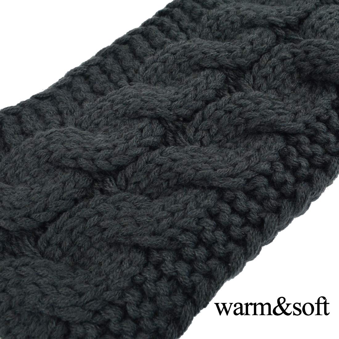 Miayon 4PCS Winter Knitted Headband Knit Ear Warmer Crochet Head Wraps for Women Girls