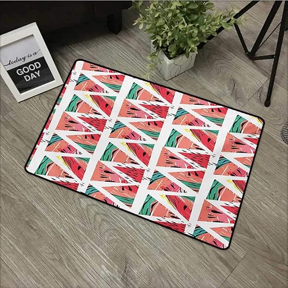 Anzhutwelve - Felpudo con diseño de Flores de Acuarela, Multicolor