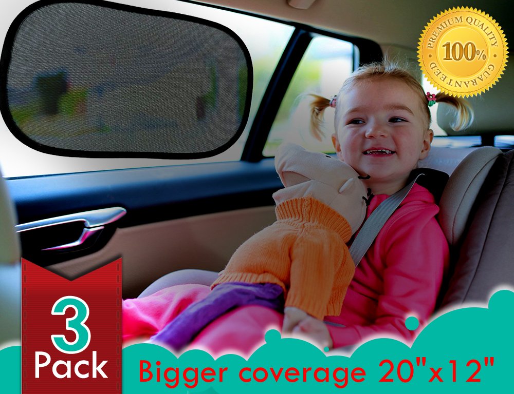 Kinder Fluff 80 Gsm Dark Collection Car Window Shade Extra Large 3