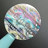 GQYH Round Tamper Evident Stickers - High Security Warranty Void Seal Genuine Authentic Hologram Labels with Unique Sequential Serial Numbering - Circle Tamper Proof Stickers (320pcs)