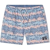 Southern Marsh Men’s Shoals Seawash - Mayan Watercolor Swim Trunks – Quick-Dry Lightweight Swimming Shorts